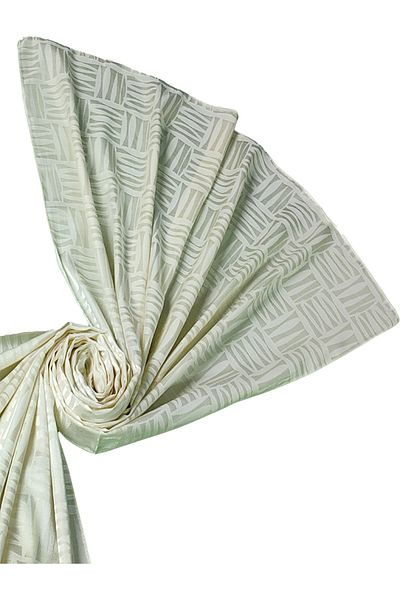 mim eşarp Silky Textured Jacquard Geometric Patterned Shawl 75X190 cm