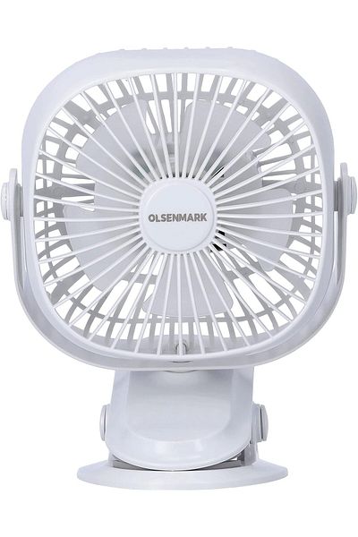 Olsenmark 2-in-1 Mini Fan with Night Light – USB Rechargeable & Adjustable Angle