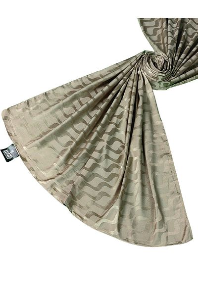 mim eşarp Silky Textured Jacquard Waterway Patterned Shawl 75X190 cm