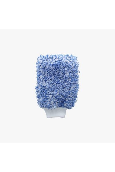 AUTOSMART Microfiber Wash Mitt Blue and White