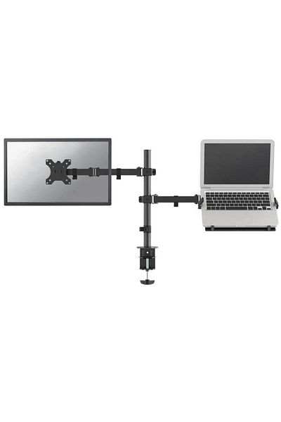 NEOMOUNTS Neomounts FPMA-D550NOTEBOOK ergonomic aluminum stand, for laptop and monitor, 10"-32" (Black)