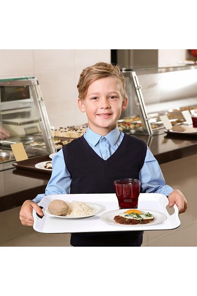 rexa Stackable Melamine Serving Tray with Handle