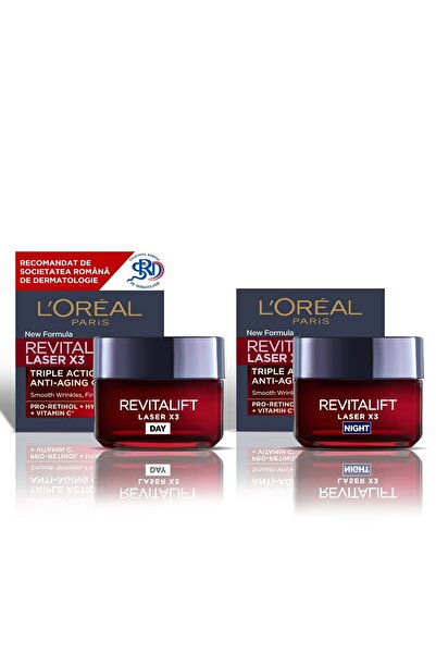 L'Oreal Paris Set L'Oreal Paris Revitalift Laser Anti-Wrinkle Day Cream 50ml + Night Cream 50ml