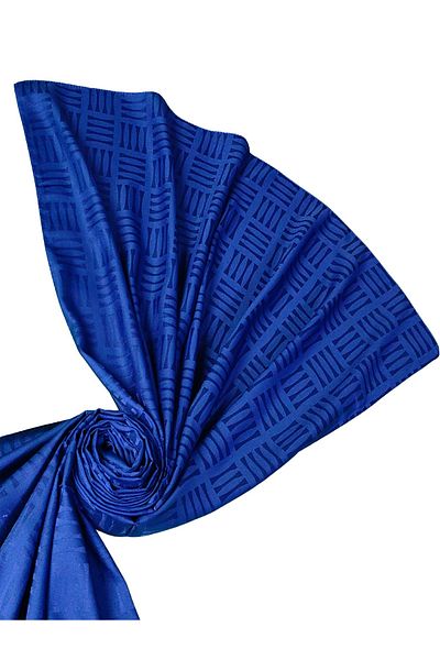 mim eşarp Șal Jacquard cu Textură Mătăsos și Motiv Geometric 75x190 cm