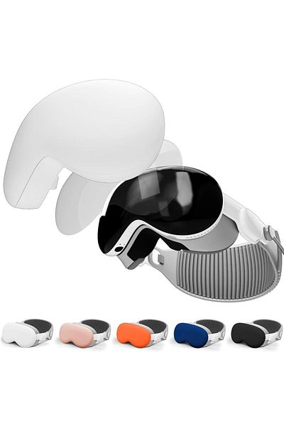 Saharaz VR Glasses Silicone Protective Cover, Anti-Fingerprint, Non-slip, Compatible with Vision Pro,Elastic
