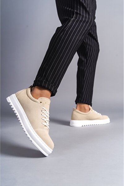 EBRUS TREND Et152 Cool Lace-Up Suede Men's Casual Sports Classic Shoes Bt - Cream