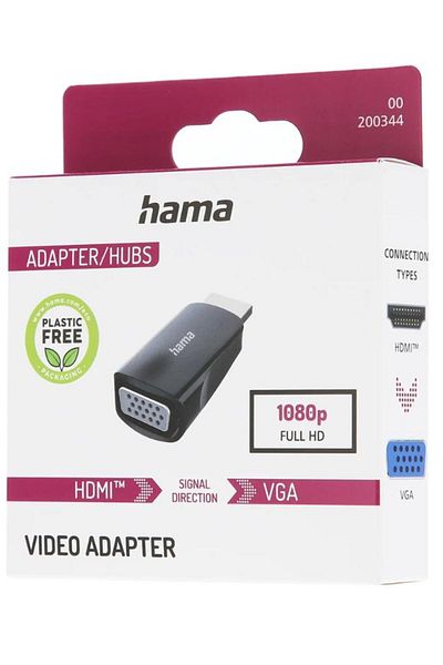 Hama Adaptor HDMI - VGA HAMA 200344, Full HD 1080p (Negru)