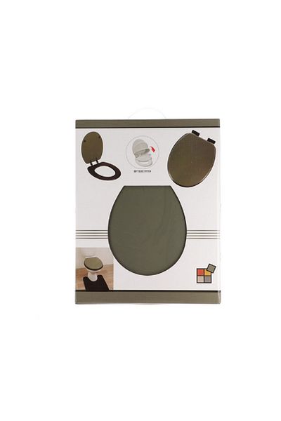 Tendance MDF Wood Toilet Seat with Fixing Kit Khaki and Black 18inch