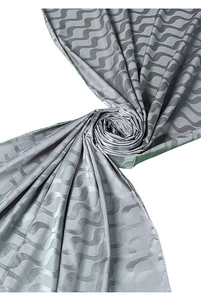 mim eşarp Silky Textured Jacquard Waterway Patterned Shawl 75X190 cm