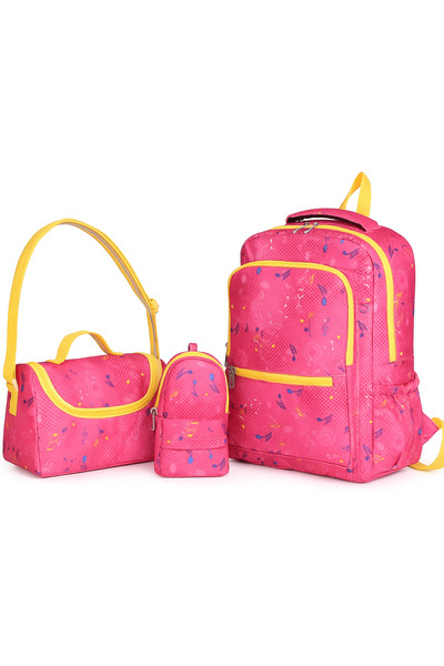 Wander Set de 3 rucsacuri școlare pentru copii – rucsac cu model, cutie de pr...