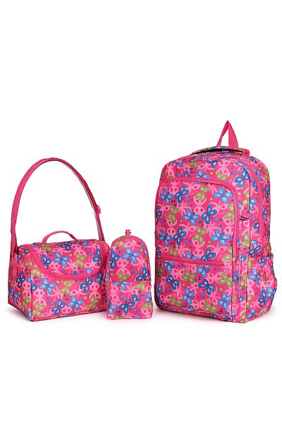 Wander Set de 3 rucsacuri școlare pentru copii – rucsac cu model, cutie de prânz și suport pentru stilou