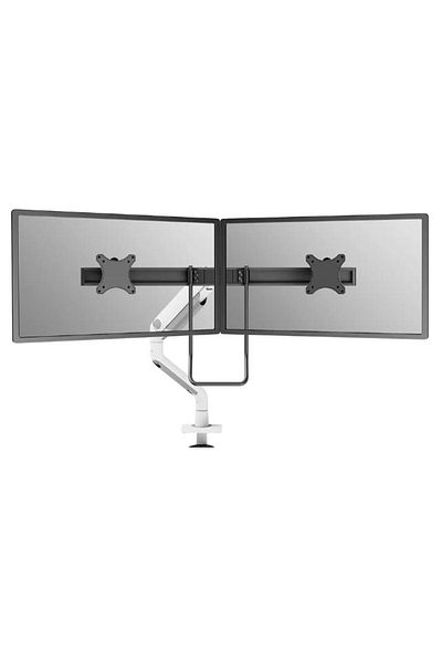 NEOMOUNTS Neomounts DS75S-950WH2 2-Monitor Mount, 17"-27", 16 kg, VESA 75x75, 100x100 (White/Black)