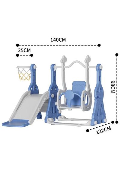 FULLJOY Children's slide with swing and basketball 140*122*98 cm FJY-10