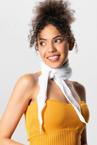 Eliş Şile Bezi Muslin Scarf White Byz