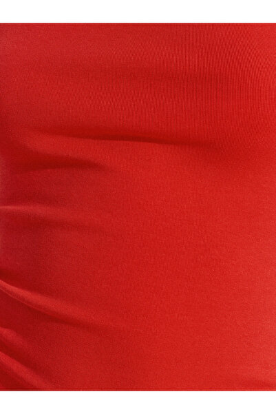 Dilvin 21094 Double Look Lace-Up Top-Red