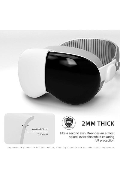 Saharaz VR Glasses Silicone Protective Cover, Anti-Fingerprint, Non-slip, Compatible with Vision Pro,Elastic