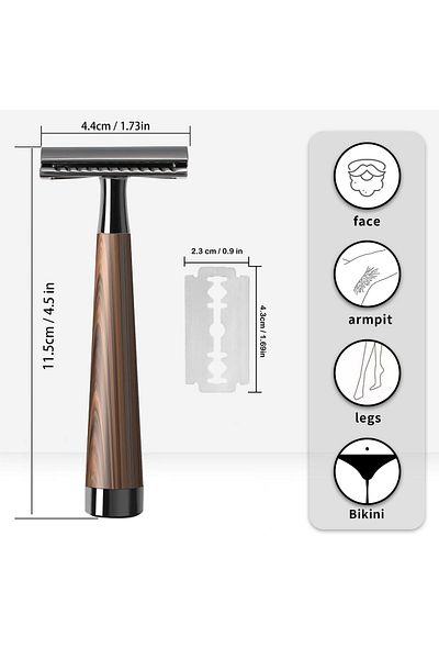 valkyrie 1. Quality Stainless Steel Double-Way Manual Razor - Shaver with 10 Razors Gift