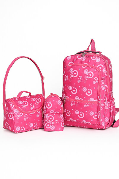 Wander Комплект детски ученически раници от 3 части – шарена раница, кутия за...