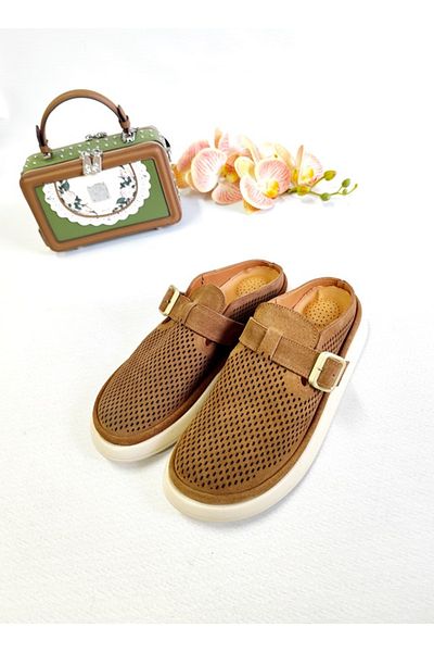 Of&Off Women's Genuine Suede Leather Slippers