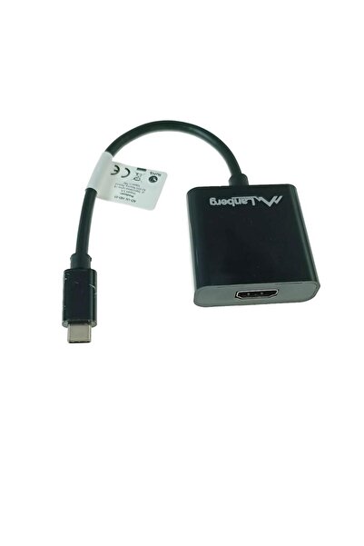 Lanberg Adaptor Lanberg 41848, USB-C tata - HDMI mama, FHD, 2.7Gbps, cablu 15cm, Negru
