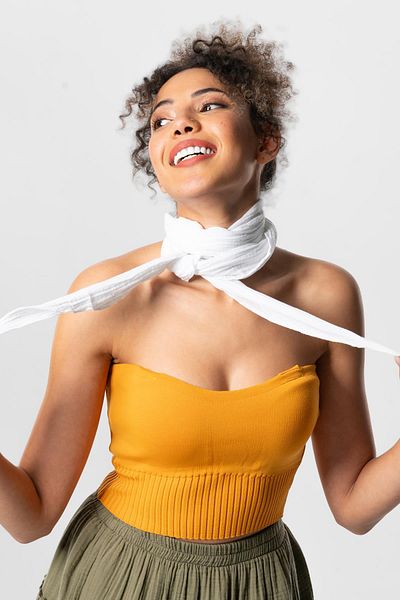 Eliş Şile Bezi Muslin Scarf White Byz