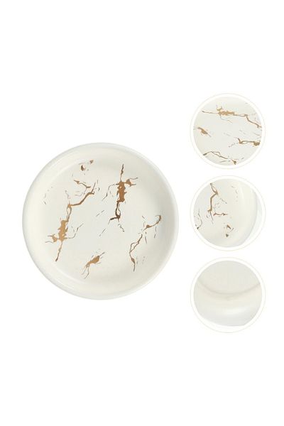 rexa White Marble Effect Ceramic Soap Dishes
