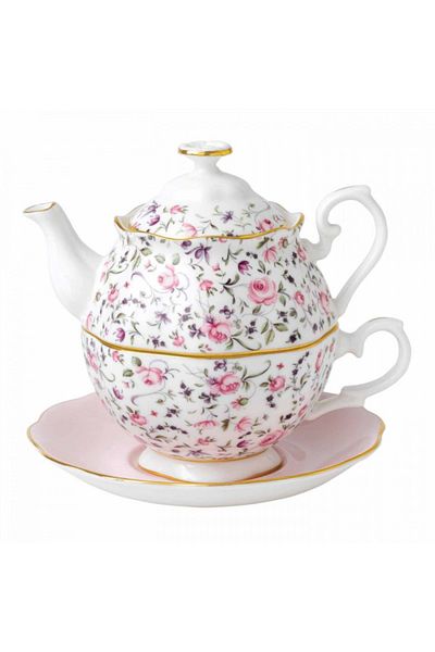 Royal Albert Set ceai Tea for One (cup + teapot) Confetti