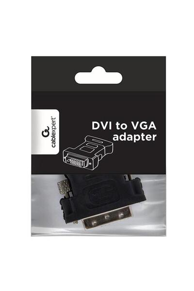 Gembird Adaptor Gembrid A-DVI-VGA-BK, DVI-A 24-pin la VGA 15-pin HD (Negru)