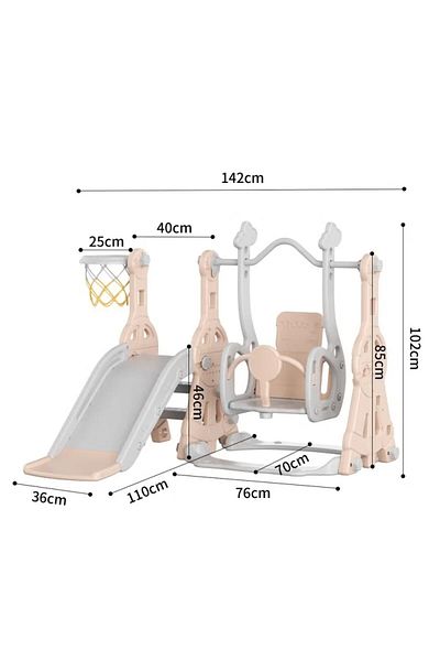 FULLJOY Children's slide with swing and basketball 140*122*98 cm FJY-10