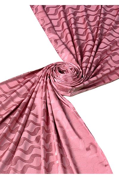 mim eşarp Silky Textured Jacquard Waterway Patterned Shawl 75X190 cm