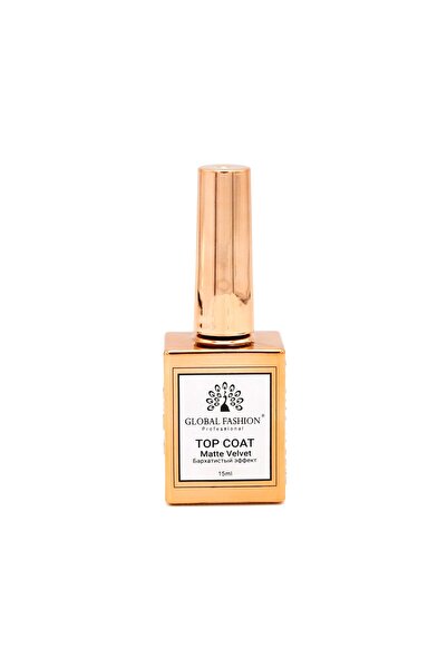 global fashion طلاء أظافر جل غير لامع غير منظف 15 مل - يدوم طويلاً، بلمسة نهائية مخملية