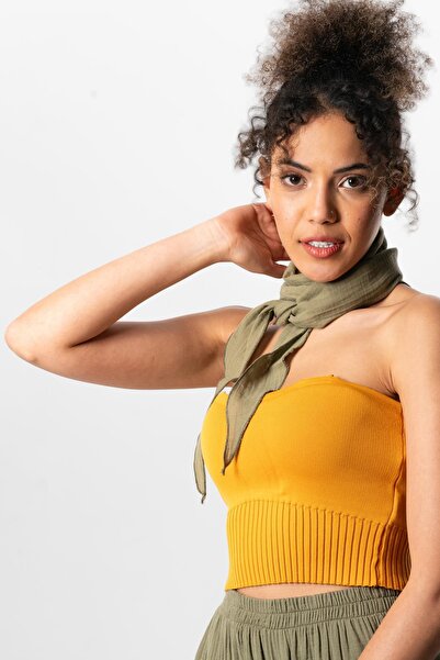 Eliş Şile Bezi Muslin Scarf Khaki Hk