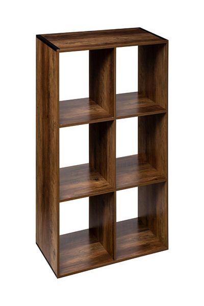 Five Simply Smart 6-Compartment Mix N Modul Wooden Storage Shelf