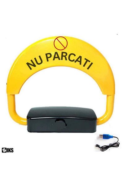 SIKS Automatic Parking Lock, Model S, With Battery, Weight Supported 5 Tons, Black/yellow