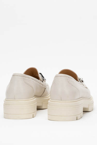 Dericlub DERİCLUB Жіночі лофери на товстій підошві з пряжкою BR 44282 БЕЖ