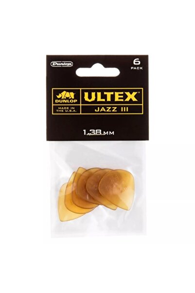Genel Markalar Jim Dunlop 427P1.38 Ultex Jazz III Gitar Pena 6 Adet Guitar Picks