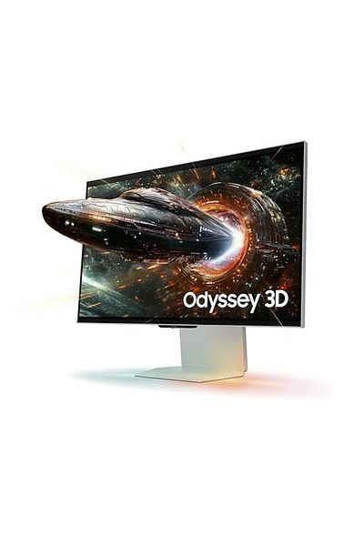 Samsung Monitor de gaming Odyssey 3D G9 de 27", 4K UHD, 165Hz, HDMI/DP, argintiu, Pivot