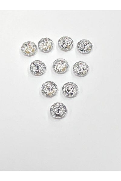karantuhafiye Blouse Button / Plastic Stone Appearance Top Hole Button / 2917 / 10 Pieces / Model 7