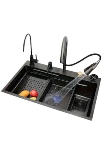 Generic Kitchen Sink from Kana with Stainless Steel Cutting Board, Waterfall Workstation from 304 Stainless