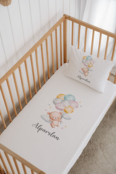 Messido %100 Pamuk Saten Kişiye Özel İsimli Park Yatak Nevresim Takımı 70x120 cm