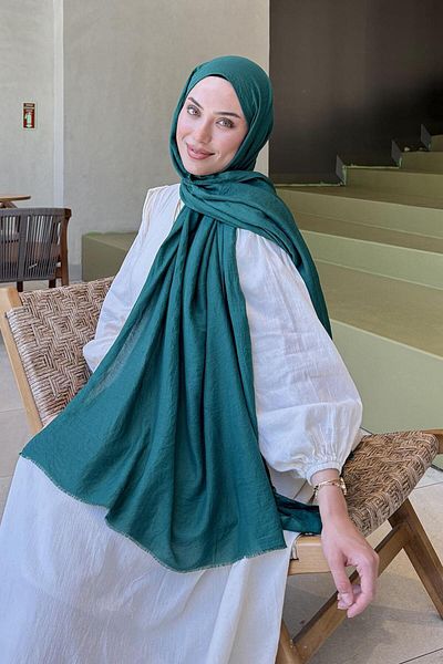 lamelif Organic Premium Shawl Emerald Green