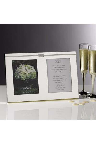 Wedgwood Infinity Vera Wang Double Photo Frame/Silver Invitation 12x17 cm