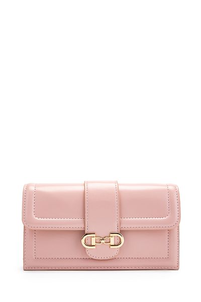 minebag Long Strap Faux Leather Women's Crossbody Bag Darla Powder