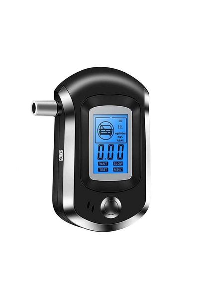 SIKS Etilotest de buzunar, afișaj LCD, avertizare sonoră, analiză rapidă, etilotest, negru