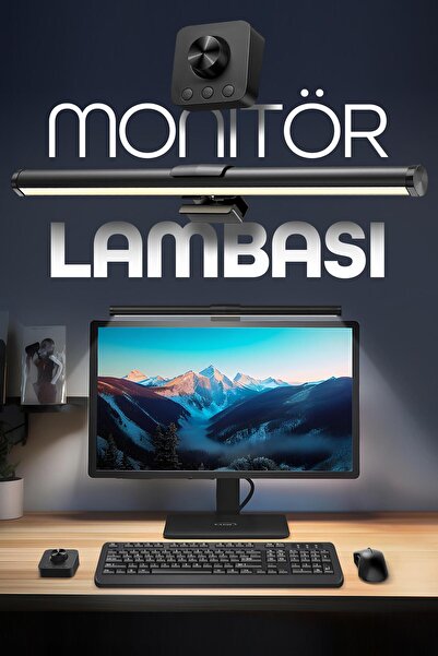 Venenon Monitör Lambası Kumandalı Light Pro Series USB Kademeli Parlaklık Ren...