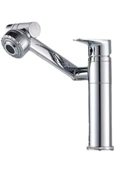KANA Bathroom Sink Faucet with 1080 Degree Rotational Design, Dual Water Flow Modes (Chrome)