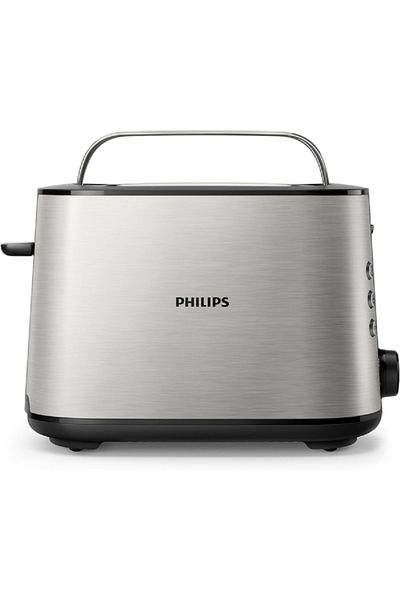 Philips 950W Viva Collection 2-Slice Toaster Silver and Black