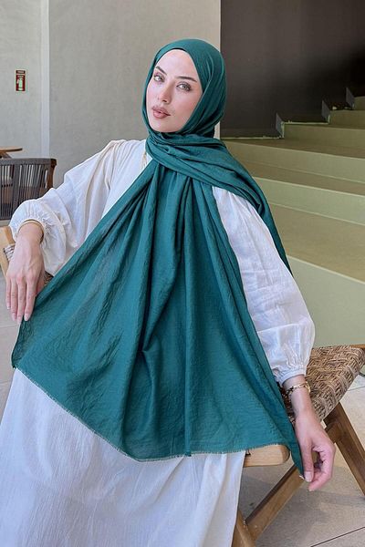 lamelif Organic Premium Shawl Emerald Green