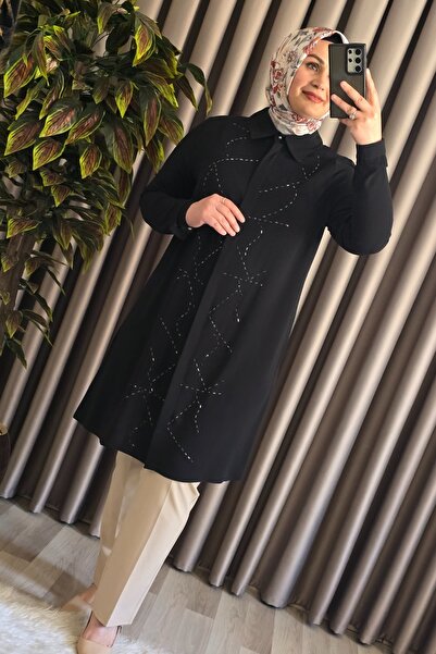 Elmas Tesettür Γυναικεία Ρούχα Μασούρι Πουκάμισο με πέτρες σε μεγάλο μέγεθος