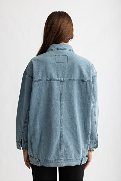 Suede Style 5475 - Jachetă de blugi pentru femei, confortabilă și elegantă, decorată manual